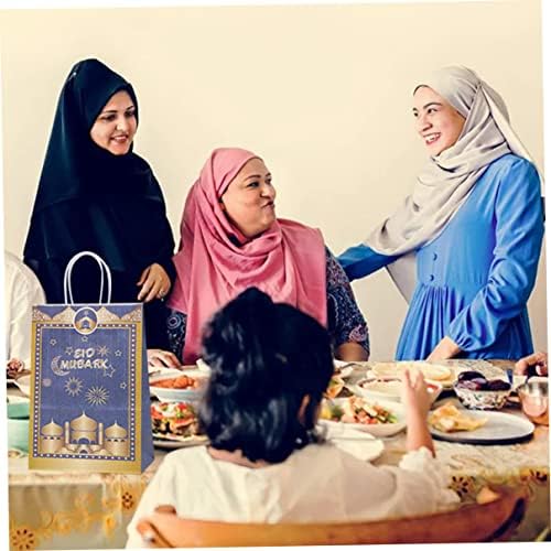 Kuyyfds Ramadan pokloni, poklon torbe Eid Mubarak Kraft Paper Party Torps favorizirajte torbicu Ramazan ukrasi za 20pcs