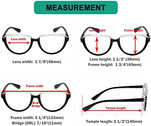 Naočale za oči za žene koje čitaju veliki okvir - čitateljima dizajna prevelikih polumjeseca na pola mjeseca