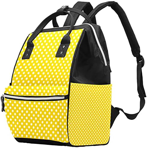 Guerotkr putuju ruksak, vrećica pelena, vrećice s pelena s ruksacima, bijela točkica žuti uzorak