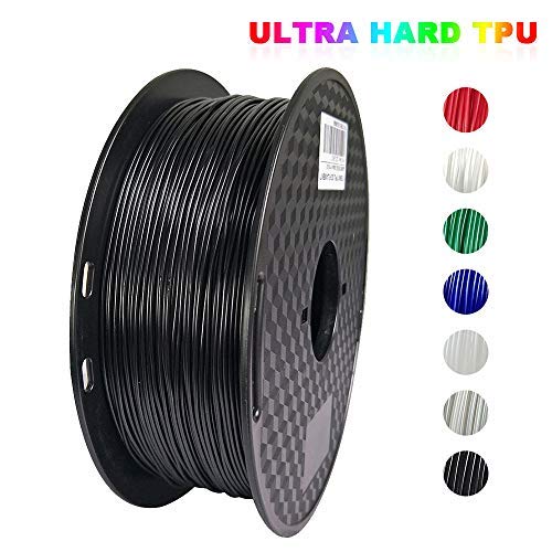 KEHUASHINA TPU filament 1,75 mm Promjer za 3D pisač Ultrahard TPU 1kg Spool 3D pisač isporučuje pribor Black