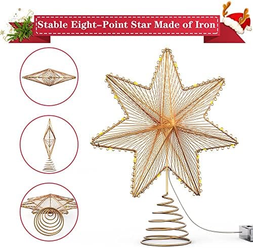 Božićno drvce Topper, verzijaTech. Božićni dekor zvjezdani stablo Topper Xmas Tree Teetop Osvijetljeni topperi božićni ukrasi