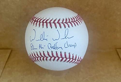 Willie Wilson 82 A. A. L. Batting Champ potpisao je Auto M.L.Baseball Bas Ovjeren