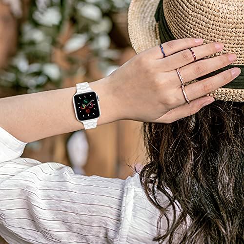 Sangaimei Light Fashion Resn Apple Watch Band s kopčama od nehrđajućeg čelika kompatibilan Apple Watch Band 45 mm 44 mm 42