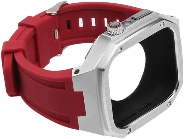 Houcy šareni silikonski remen metalni futrola za Apple Watch iWatch SE 8 7 6 5 4 4 40 mm 41 mm 44 mm 45 mm muškarci Zamijenite