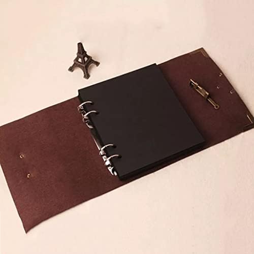 Midfgu Leather Lock Wedding Book/Black Scrapbook Album Poklon set/400GSM KNJIGA KNJIGA KNJIGA Veliki kapacitet