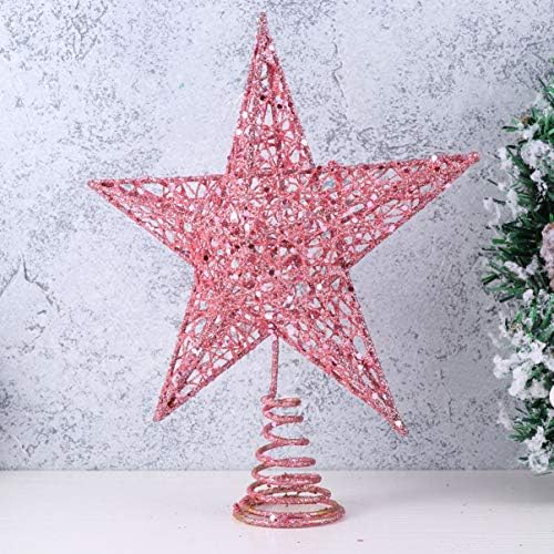 Ofportble božićni dekor božićno drvce Toppers Zvijezde ukrase za kućni unutarnji blještavicu, 2pcs, ukrasi za zvijezde