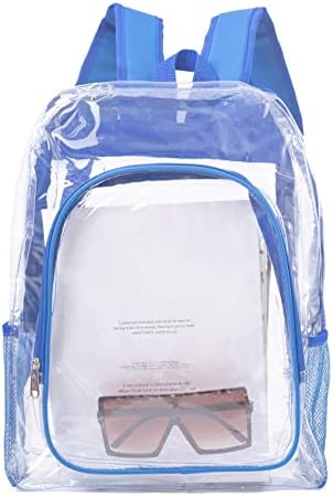Hasiobanyu teški prozirni prozirni ruksak plastične vrećice za knjige Vidi kroz ruksake za školu, PVC plastika Vidi kroz