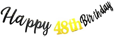 Sretan 48. rođendan Banner 48. rođendana Garlands Bunting Sign Photo rekvizit 48 godina stari rođendanski ukrasi za zabavu