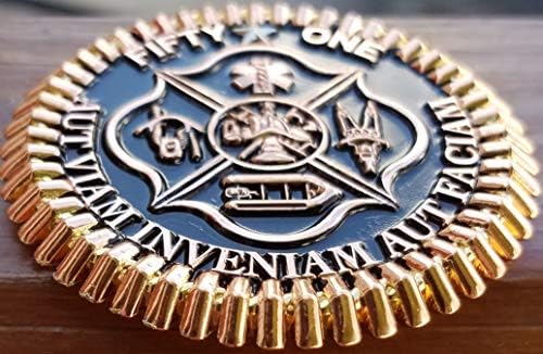 Phoenix Challenge Coins San Antonio Fire Rescue 51 Tri-Plated i s završetkom oklopa Shield ™