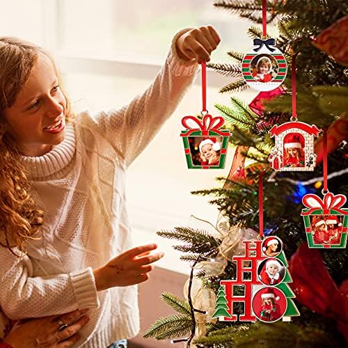 Hotop Sublimation Metal božićno drvce ukrasi božićno drvce Viseći ukrasi Metalni božićni privjesak toplina Ukras za uradički