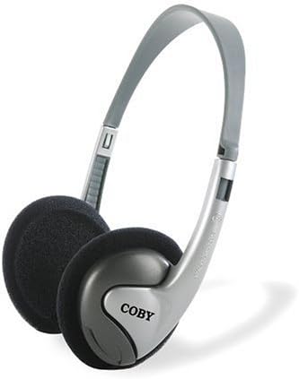 COBY CVH89 2-u-1 kombinirani lagani stereo slušalice i slušalice, srebro