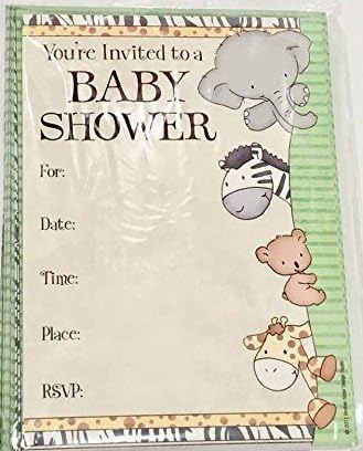 Baby Safari Baby Shower za goste Pozivnice za zabavu