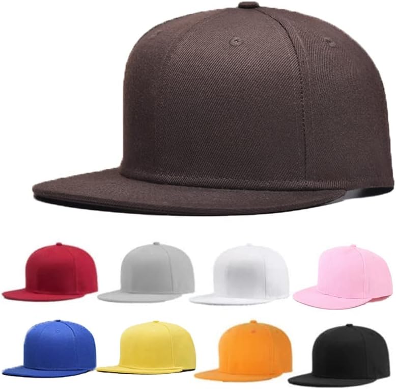 Baseball kapa s podesivim patentnim zatvaračem za muškarce i Žene Jednobojni šešir s ravnim obodom hip hop Baseball kapa