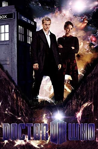 Peter Capaldi i Jenna Coleman ispred TARDIS -a s logotipom 11 x17 inčni DW mini poster SM