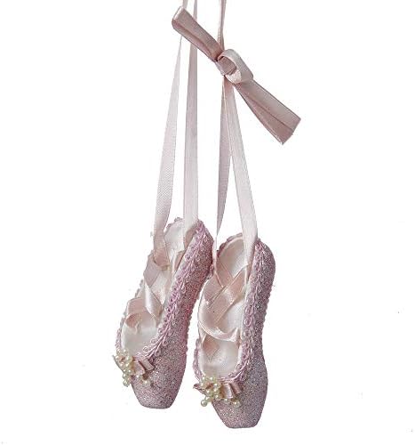 Ružičasti sjajni baletne cipele ukras božićnog drvca t1483 novo