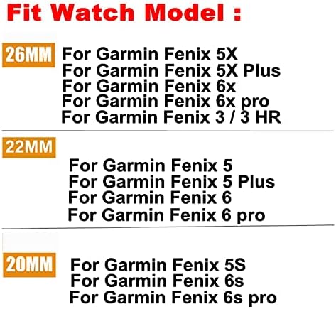 Svapo 26 22 22 22 20 mm pojas silikonski remen za Garmin Fenix ​​6 6s 6x Pro 5 5s 5x Plus Quick Release Watch Band