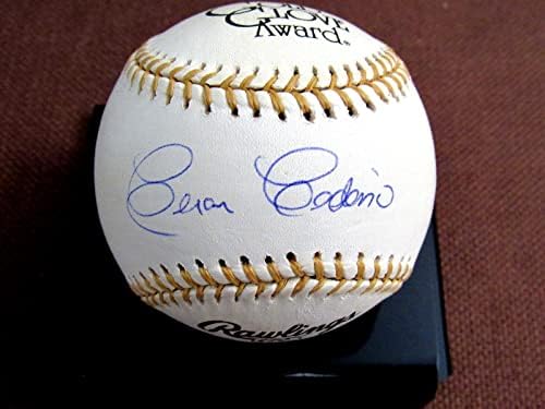 Cesar Cedeno Houston Astros Reds Hof potpisao automatsku zlatnu rukavicu OML bejzbol JSA - Autografirani bejzbol