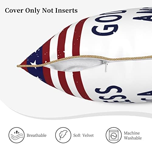 Myshe paket od 2 baršunasta jedinstvena američka zastava ukrasni kvadratni jastuk za jastuk set kauč za spavaće sobe 18 x