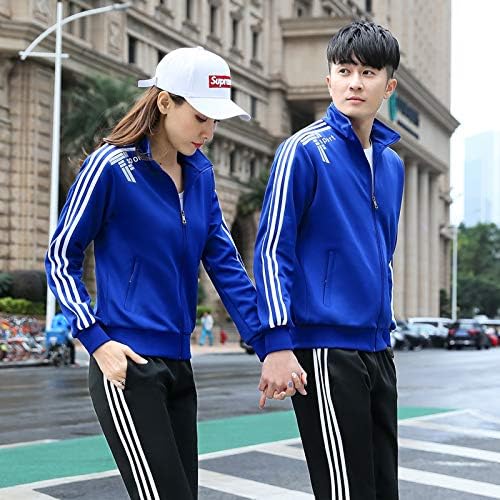 N/A casual set par sportske odjeće stilski vanjski trkački fitnes odjeća 男 4xl plava.