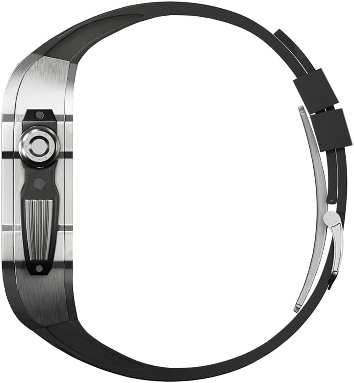 CNHKau Watch Mod Kit ， za Apple Watch Modifikaciju 8 Ultra 45 mm fluororubber pojas za IWatch Series 8 7 SE 6 5 4 45/44 mm