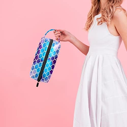Toaletna vreća za putnička torba, vodootporna šminka kozmetička vrećica organizator za pribor, ljubičasto plave vage