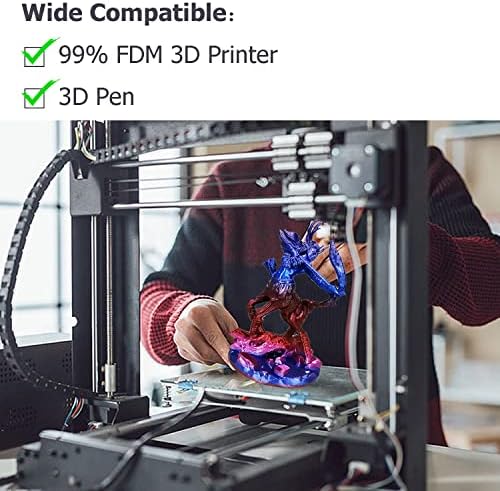 3D printer filament, 3D PLA FILAMEN SKULLE 1,75 mm Tri boja svile, svilena sjajna plava ljubičasta crvena filament 3D tiskarski