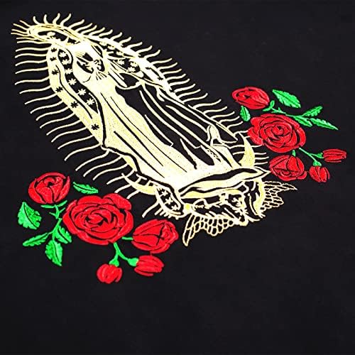 Salvaje Oeste retro košulja s dugim rukavima s Gospe od Guadalupe Western kaubojske košulje košulje s dugim rukavima