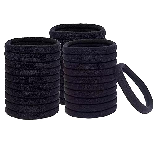 60 komada bešavnih kravata za kosu i crnih gumenih kravata za kosu od donjeg rublja, elastični Držači za rep za žene i djevojke
