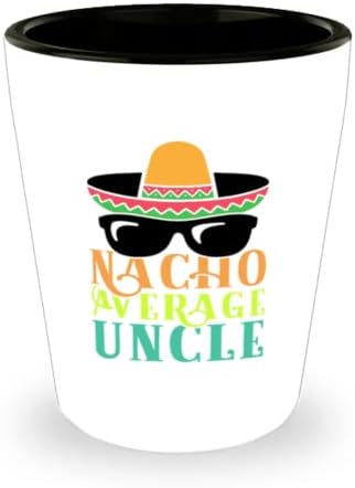Ujak smiješno staklo-Nacho prosječni ujak, ujak od nećakinje, Dan očeva ujaka, rođendanski pokloni za ujaka, šalica za ujaka