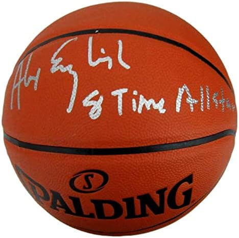 Alex English Hof Nuggets potpisan/inscr Spalding NBA košarka JSA 159273 - Autografirane košarke