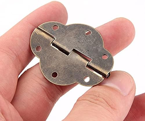 Czdyuf 10pcs 46 * 35 mm dodaci za ovalnu kutiju Antikni zglob 6-rupe čipkaste čipke masline šarke namještaj hardver presjek