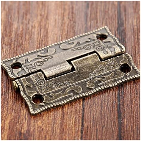 SDGH 2PCS Antikne brončane šarke ormarića Ladica za vrata Ukrasna mini šarka za nakit drvene kutije Hardver Namještaj 35*23mm