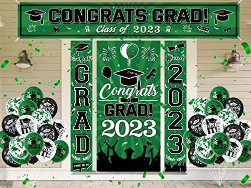 2023. Diplomirani ukrasi, klasa 2023. Green maturant trijem natpisni natpis vrata Vrata na otvorenom za natpis Outdoor Banner