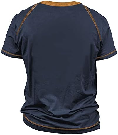 Dopocq 2023 košulje za muškarce Ljeto casual majice s kratkim rukavima Henley tiskanje