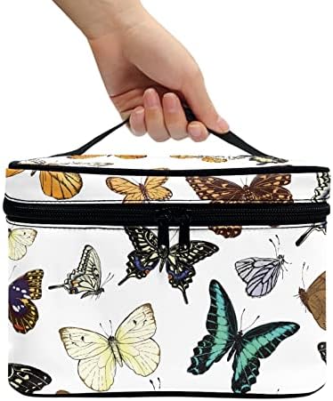 Pomoćni leptir za ispis ženska torba za šminku vodootporna torbica za toaletne torbe Organizator s glatkim dvosmjernim patentnim