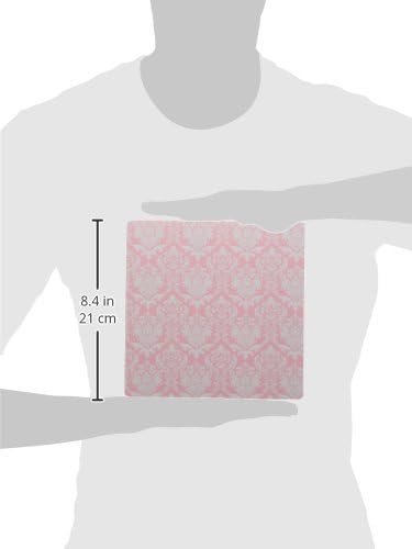 3-inčna podloga za miša 8-inčna 8-inčna 0,25-inčna ružičasta krema šik Damask retro