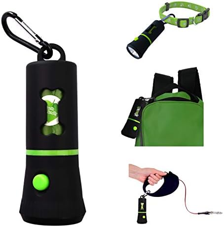 Dozator vreća za smeće za pse s LED svjetiljkom, držač vrećice za izmet za povodac za pse, dozator vrećica za pelene za bassinet