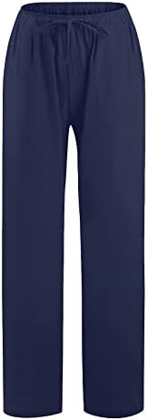 ZXLLO tunika za hlače ženske lanene hladne crteže Moderno labave lagane hlače solidne boje u teretani ljetne hlače Žene