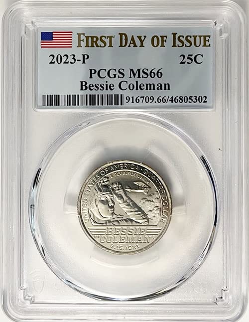 2023. P Bu američke žene Quarter Bessie Coleman Quarter MS 66 Prvi dan izdavanja PCGS PCGS