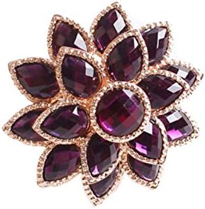 Fennco Styles Rhinestone kristalni cvjetni salveti prstenovi ukras za vjenčanje za odmor - set od 4