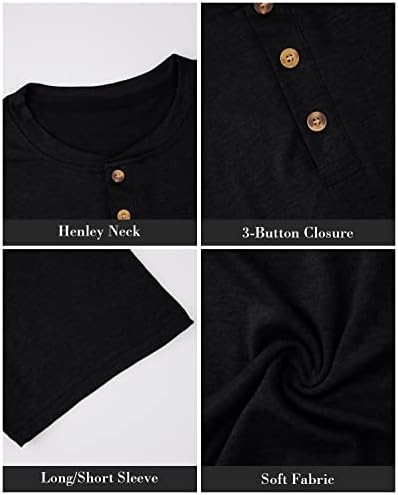 Modne muške košulje Henley Klasična majica s kratkim rukavima Osnovni gumb s džepom