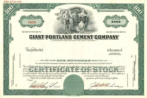 Divovska Portland cementna tvrtka-skladišni certifikat