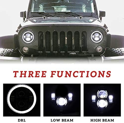 LED prednja svjetla za 18-23, 9-inčna dimna Crna LED prednja svjetla prednja svjetla s dodatnim dugim kratkim svjetlima za