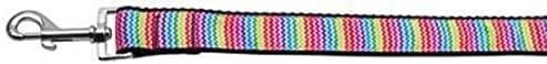 Zigzaggy Rainbow Nylon Dog Collar SM