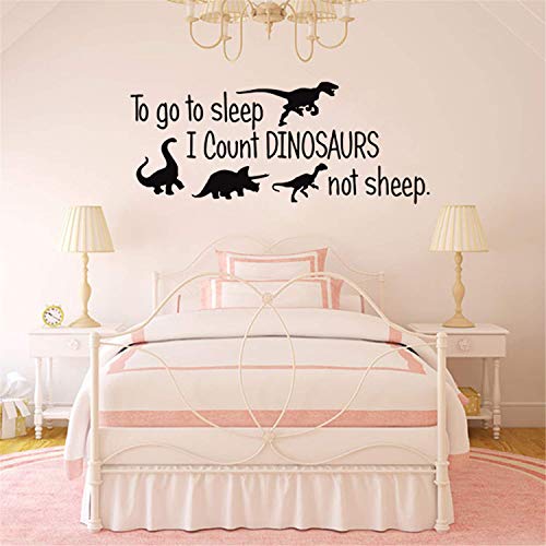 da bih otišao u krevet, brojim dinosaure, a ne ovce vinilne Zidne naljepnice slatki dinosauri zidna naljepnica u spavaćoj