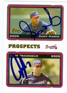 Andy Marte i Jeff Francoeur Autographid Baseball Card 2005 Topps 691 - Autografirani bejzbol kartice
