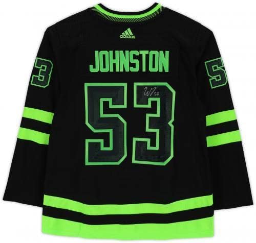 Uokvireni Wyatt Johnston Dallas zvijezde Autografirani crni alternativni adidas autentični dres - Autografirani NHL dresovi