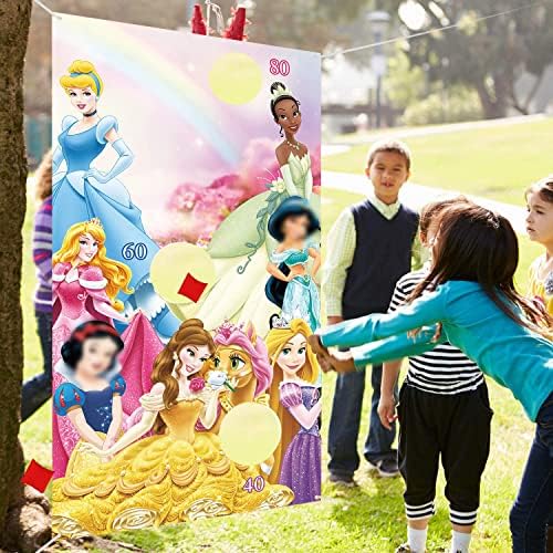 Princess Bean torbe za bacanje igra s 3 graha torbe za djevojke rođendanske zabave viseći transparenti koji bacaju divljači