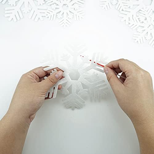 Fazhbary 2 pakiranje bijela filca snježna pahuljica vijenac zimski vijenac snježni natpis božićna zimska tematska zabava