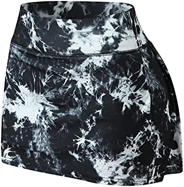 BEUU Ljetne ženske atletske teniske suknje s džepovima povremene atletske golf suknje s visokim strukom za trčanje